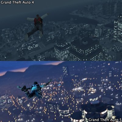 Comparação do GTA IV com GTA V!